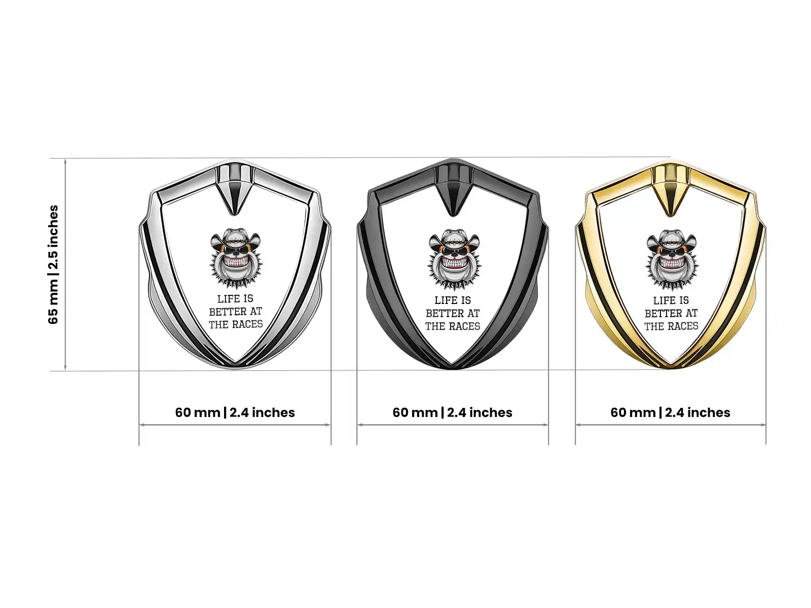 Domed Emblem Badge Tuning Style Shiny X